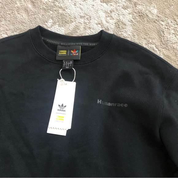 NWT ADIDAS PHARRELL WILLIAMS BASICS CREWNECK SWEATSHIRT (GENDER NEUTRAL) GT4329 - Picture 9 of 13